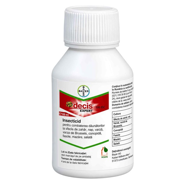 Decis Expert 100 EC 100ml - Bayer - Insecticid piretroid de contact și ingestie