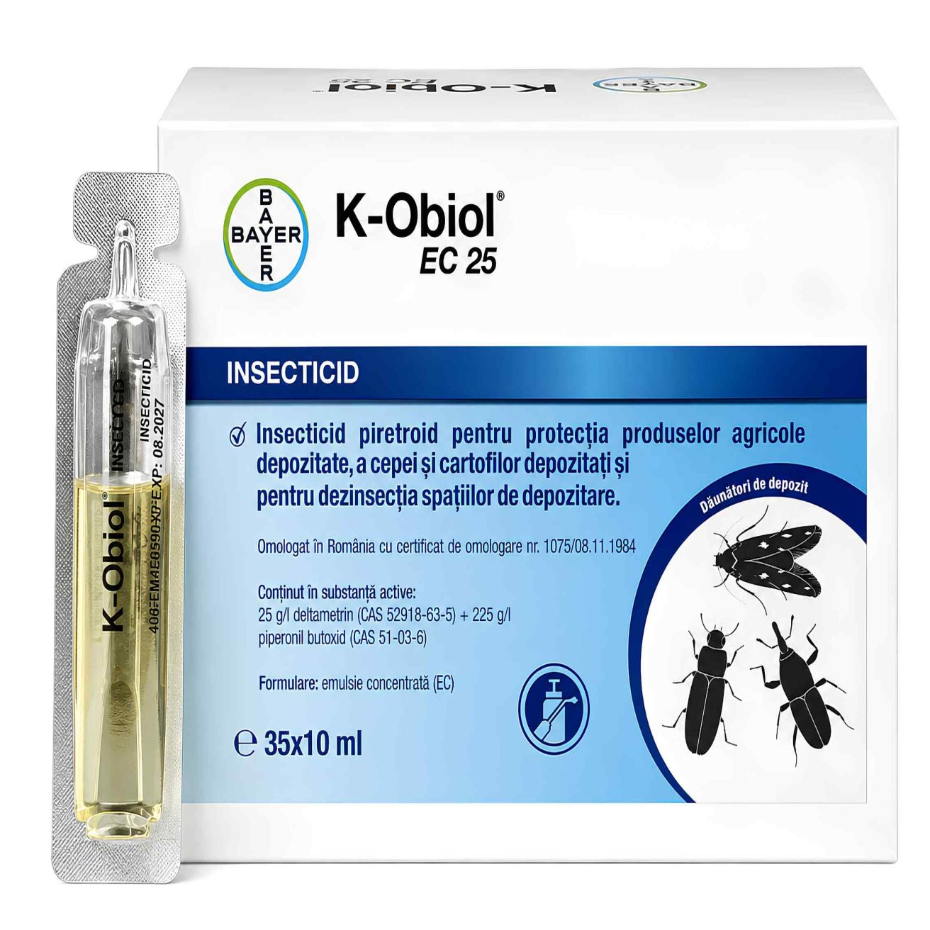 K-obiol 25 EC 10ml - Envu - Insecticid piretroid de contact și ingestie