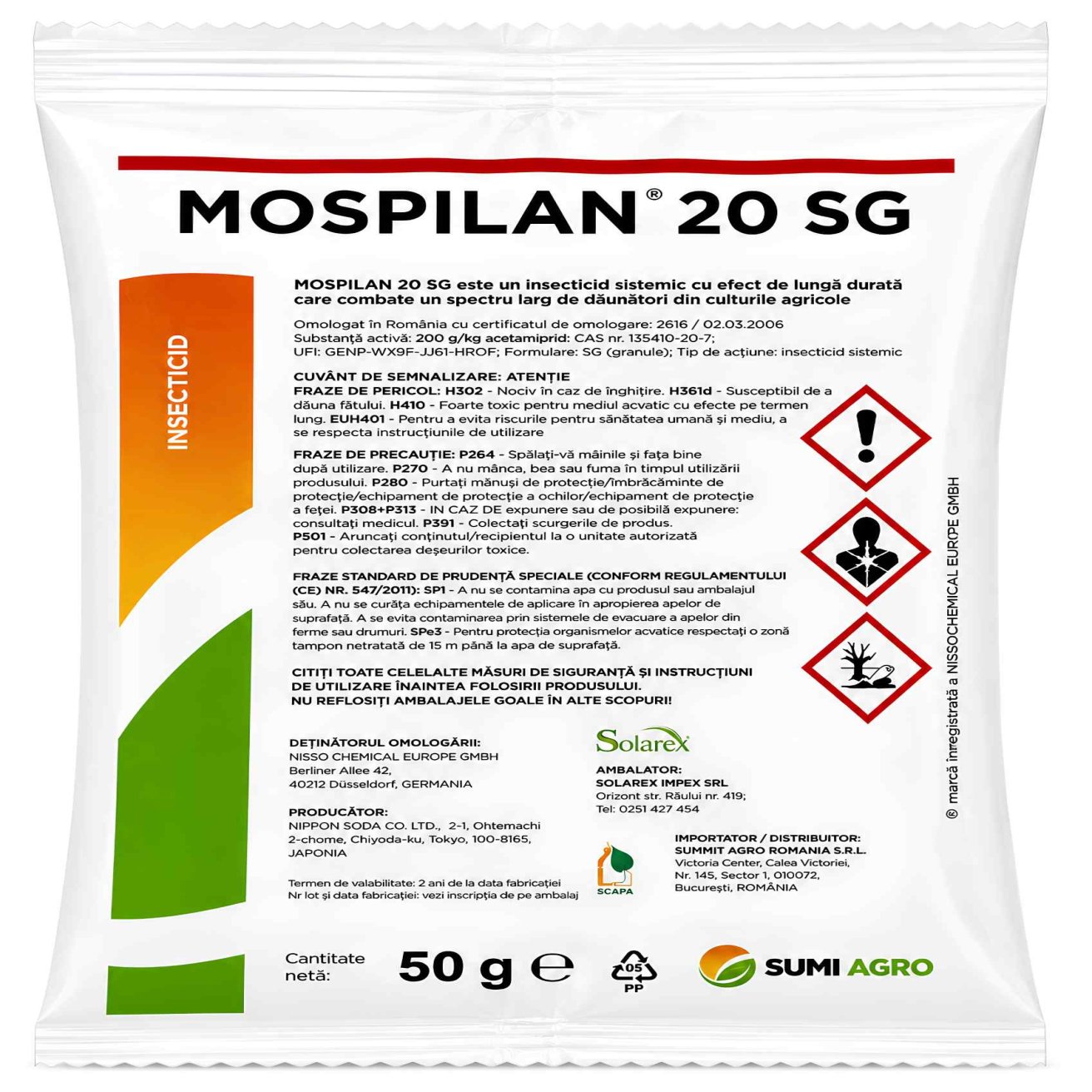 Mospilan 20 SG 50g - Insecticid sistemic